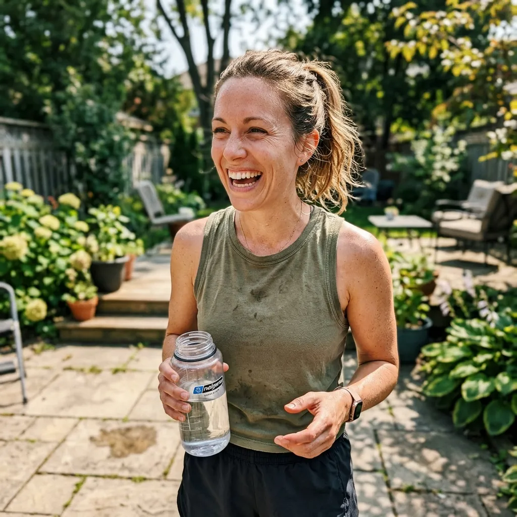Silhouette affinée d'une femme dynamique et souriante après cure Slimarax